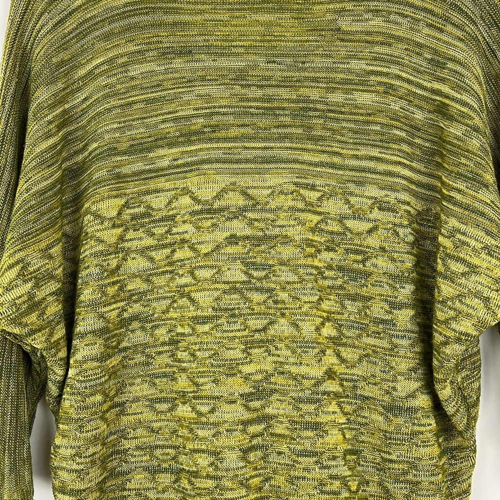 212 NEW YORK sweater shirt heathered green dolman 1/2 sleeve (size unkno… - Picture 6 of 6